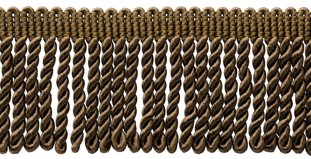 DecoPro Fransenborte Muster BFS3 – Traditionelle Borte Für Vorhänge & Kissen, 7,6 Cm Lang, Hellgoldfarben