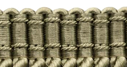 DÉCOPRO 6" (15cm) Decorative Bullion Fringe Trim with Fancy Woven Gimp Header # BFS6WVN, Dark Khaki Green #L80 (Dark Khaki Beige Green) | Sold By The Yard (36"/3 ft/0.9m) - DecoPro