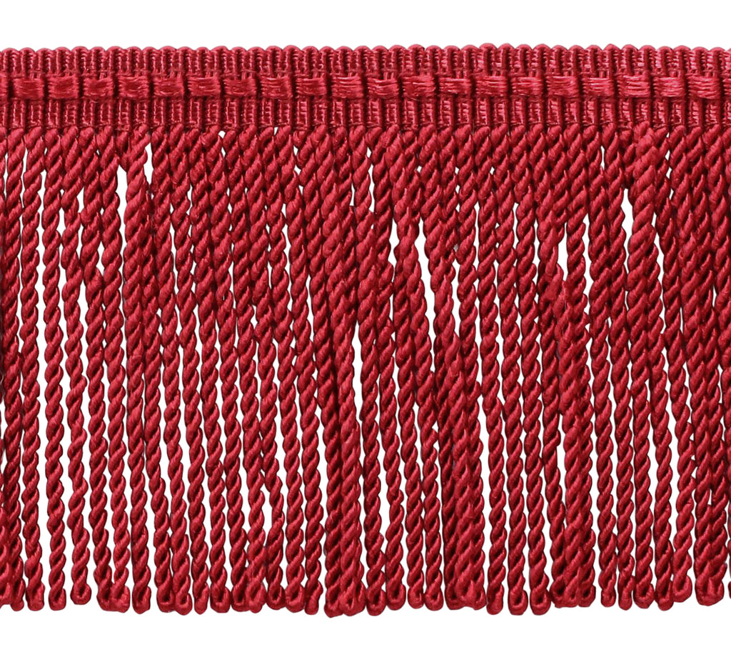 DecoPro Dünne Bullion-Fransenborte – 7,5 Cm Breit, Stil BFTC3, Farbe Dunkles Rostorange (K35), Pro Yard (0,9 M)