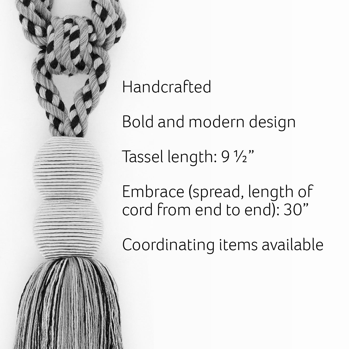 DÉCOPRO Contemporary, Modern Curtain & Drapery Tassel Tieback - Double Ball Design, Tassel Length 9 1/2" (24cm), Spread 30" (76cm) # TBV9 Beige Harvest Red #VNT21 (Dark Red, Light Red, Dark Beige) | Set of 4 - DecoPro