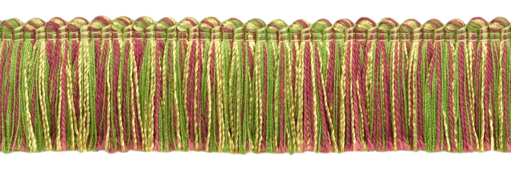 DÉCOPRO Duke Collection Brush Fringe Trim - 2 Inch Light Brown Hazelwood Decor