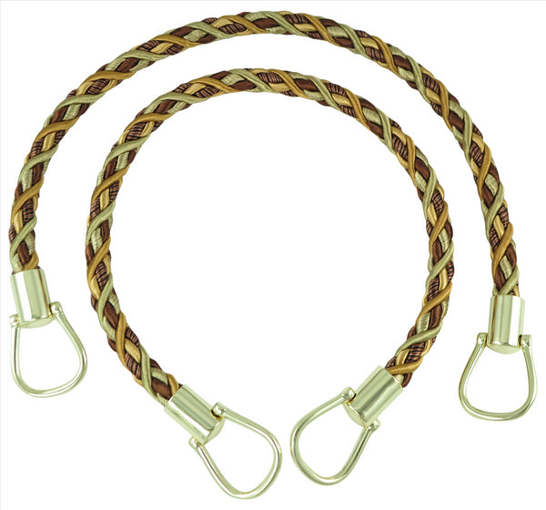 Pair of Elegant BROWN GOLD Curtain & Drapery Rope Tiebacks, 18 inch Long, Approx. 1/2 inch Thick, Style# BRTBM Color# GOLDEN CHESTNUT - 5207