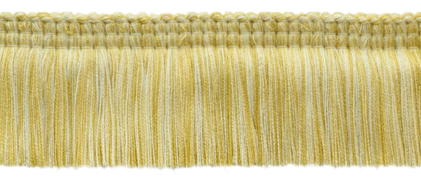 Empress Collection Luxuriant 2 inch Brush Fringe Trim / Vanilla, Yellow Peach, Champaigne / Style#: 0200EMPB, Color: Sunglow - W94 / Sold by the Yard
