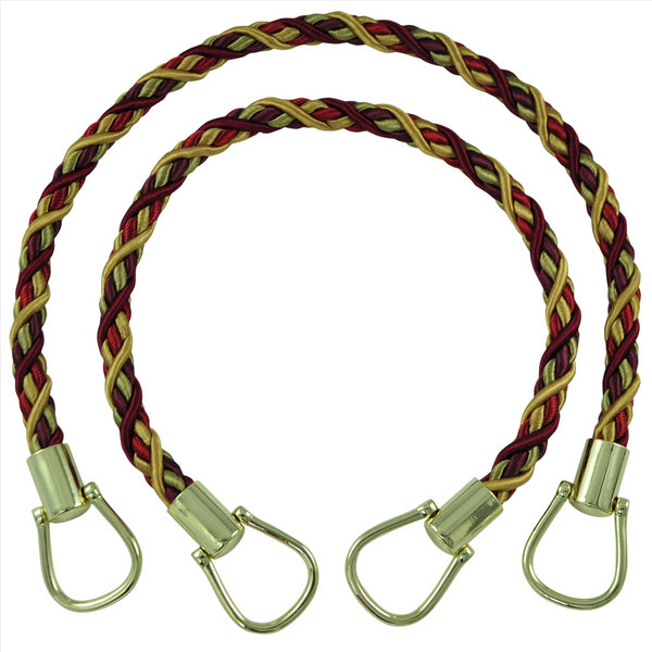 Pair of Elegant WINE GOLD Curtain & Drapery Rope Tiebacks, 18 inch Long, Approx. 1/2 inch Thick, Style# BRTBM Color# AUTUMN LEAVES - 5716
