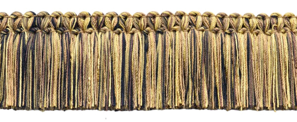 5 Yard Value Pack / Black, Dark Brown, Chocolate, Light Brown, Antique Gold Brush Fringe Trim / Thick, Luxuriant 2