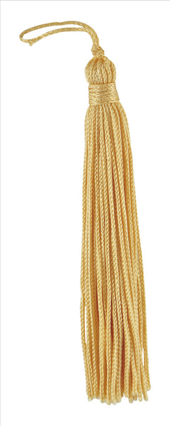 Set of 10 Light Gold Chainette Tassel, 4 Inch Long with 1 Inch Loop, Basic Trim Collection Style# RT04 Color:LIGHT GOLD - B7