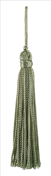 Set of 10 Avocado Green Chainette Tassel, 4 Inch Long with 1 Inch Loop, Basic Trim Collection Style# RT04 Color: G15