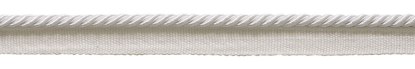 16 Yard Value Pack of 3/16 inch (.5cm) / Basic Trim Lip Cord / Style# 0316S (21976), Color: White - A1 (49 Ft / 14.6M) - DecoPro
