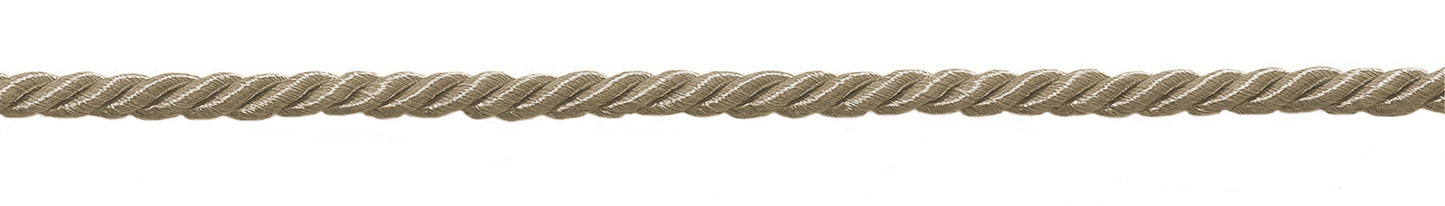 Small 3/16 inch Sandstone Light Beige Basic Trim Decorative Rope / Sold by the Yard / Style# 0316NL (8641) / Color: A10 - DecoPro