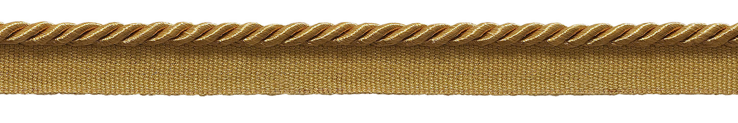Small 3/16 inch Basic Trim Lip Cord (Gold), Sold by The Yard , Style# 0316S Color: GOLD - C4 - DecoPro