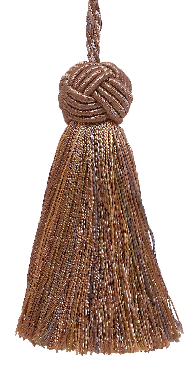 Decorative 3.5 inch Tassel / Beige Multi Tone / Baroque Collection Style# BTS Color: SANDSTONE - 7245 - DecoPro
