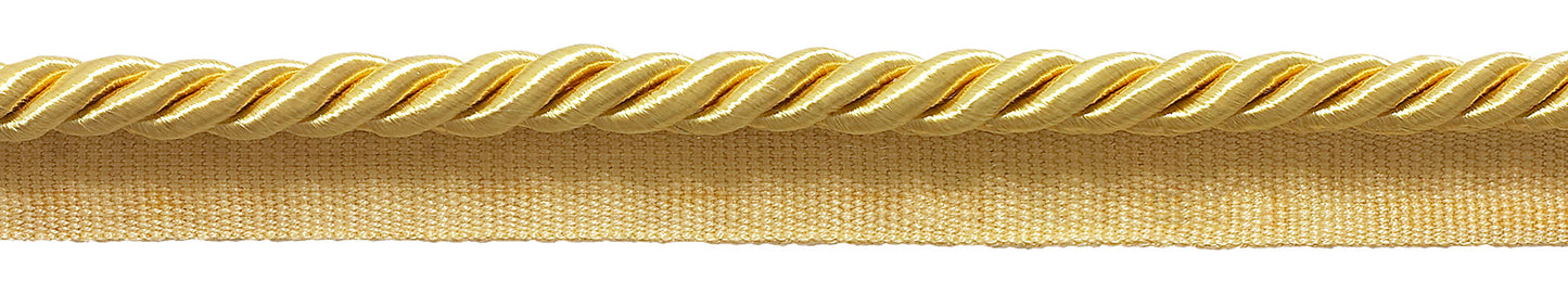 Medium 5/16 inch Basic Trim Lip Cord (Light Gold), Sold by The Yard , Style# 0516S Color: LIGHT GOLD - B7 - DecoPro