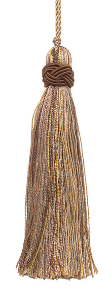 Set of 10 Decorative Light Olive Green, Light Gold 4 inch Tassel, Imperial II Collection Style# ITS Color: WINTER PRAIRIE - 2935