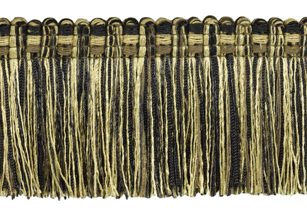 5 Yard Value Pack of Veranda Collection 3 inch Brush Fringe Trim / Dark Brown, Brown, Light Brown / Style#: 0300VB / Color: Mesquite - VNT20 (15 ft/4.6 M)
