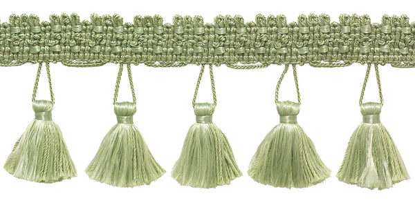 10 Yard Value Pack of 2.5 Inch SAGE GREEN Tassel Fringe Trim, Basic Trim Collection, Style# ETF Color: L83 (30 Ft / 9.1 Meters)