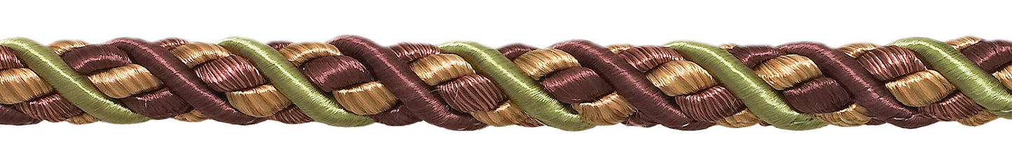 Pair of Elegant PLUM OLIVE GREEN Curtain & Drapery Rope Tiebacks, 18 inch Long, Approx. 1/2 inch Thick, Style# BRTBM Color# PLUM OLIVE - 7346 - DecoPro