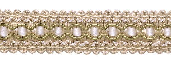 10 Yard Value Pack of Ivory, Light Beige 1 inch Imperial II Gimp Braid Style# 0125IG Color: WHITE SANDS - 4001 (30 Ft / 9.5 Meters)