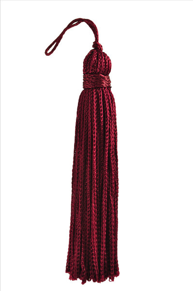 Set of 10 Red Wine Chainette Tassel, 3 Inch Long with 1 Inch Loop, Basic Trim Collection Style# RT03 Color: Burgundy - E10