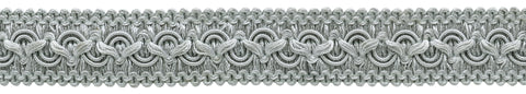Vintage 1 Inch (2.5cm) Wide Gimp Braid Trim / Style# 0100SG / Color: Grey - 79 (27 Yards / 25 Meters)
