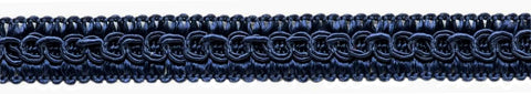 1/2 inch Basic Trim Decorative Gimp Braid, Style# 0050SG Color: DARK Dark Navy Blue - J3, Sold By the Yard