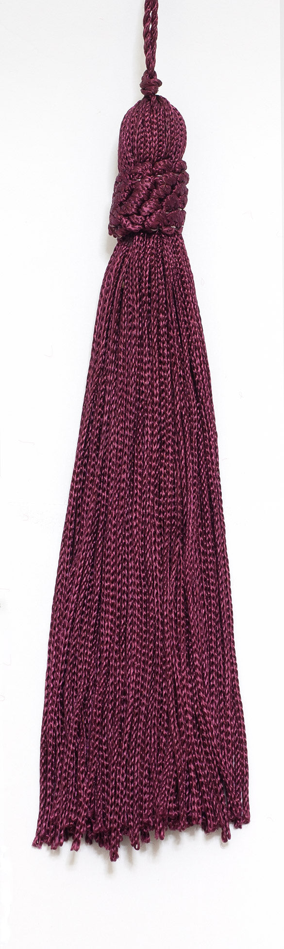 Set of 10 Ruby Color Crown Head Chainette Tassel, 5.5 Inch Long with 1 Inch Loop, Basic Trim Collection Style# CT055 Color: Ruby - E10 - DecoPro