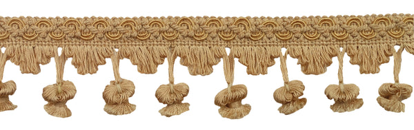Light Gold 2 inch Imperial II Onion Tassel Fringe Style# NT2503 Color: LIGHT GOLD - LTG (Sold by The Yard)