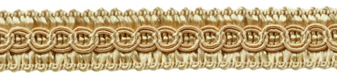 1/2 inch Basic Trim Decorative Gimp Braid, Style# 0050SG Color: Beige - A4, Sold By the Yard