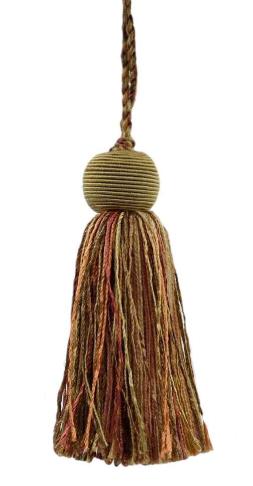 Set of 10 Decorative 4 inch Tassel / Copper, Brown, Oak Brown / Veranda Collection / Style# VTS / Color: Rustic - VNT9 - DecoPro