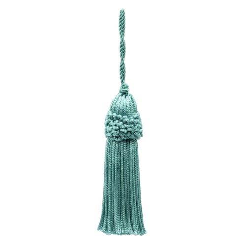 Set of 10 / Teal Blue Crown Head Chainette Tassel / 3 Inch Long with 2 Inch Loop / Basic Trim Collection / Style# CT03 Color: Light Peacock Blue - 9620