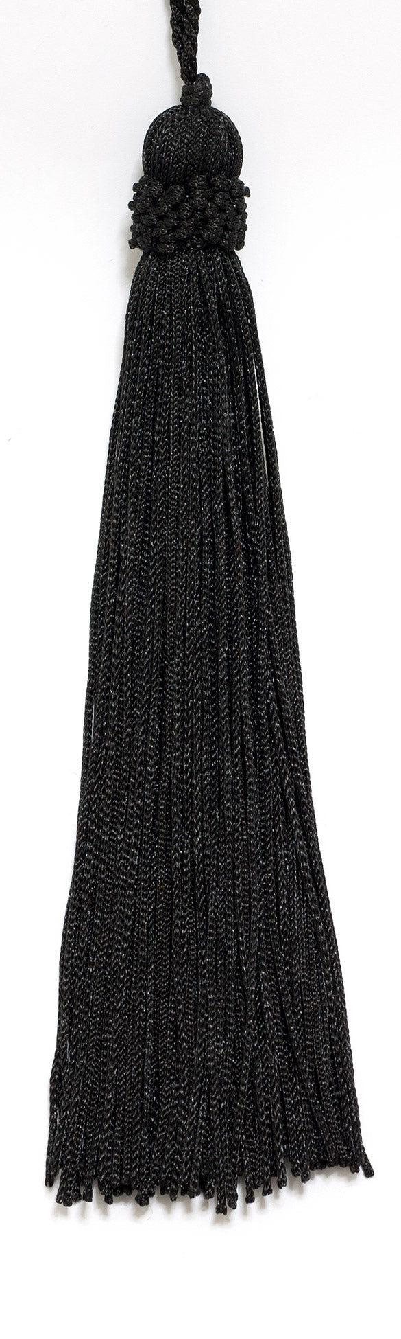 Set of 10 Black Crown Head Chainette Tassel, 5.5 Inch Long with 1 Inch Loop, Basic Trim Collection Style# CT055 Color: Black - K9 - DecoPro