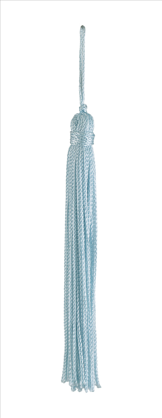Set of 10 Light Blue Chainette Tassel, 4 Inch Long with 1 Inch Loop, Basic Trim Collection Style# RT04 Color: Arctic Blue - N14 - DecoPro