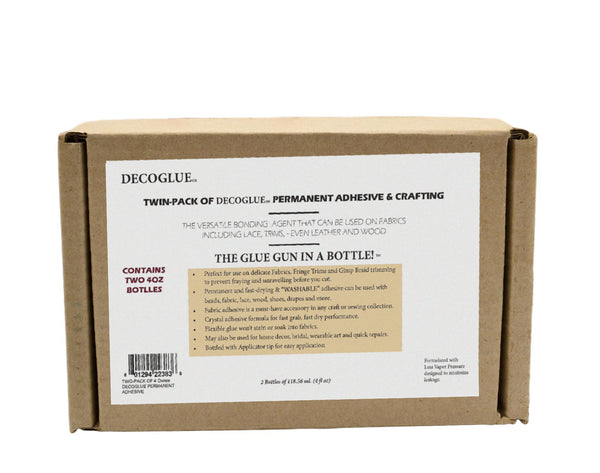 4 Ounce Bottle (118 ml) DecoGlue Permanent Adhesive & Crafting, 4 Ounces | Fabric Glues (DG4OZ-PL) | Set of 2