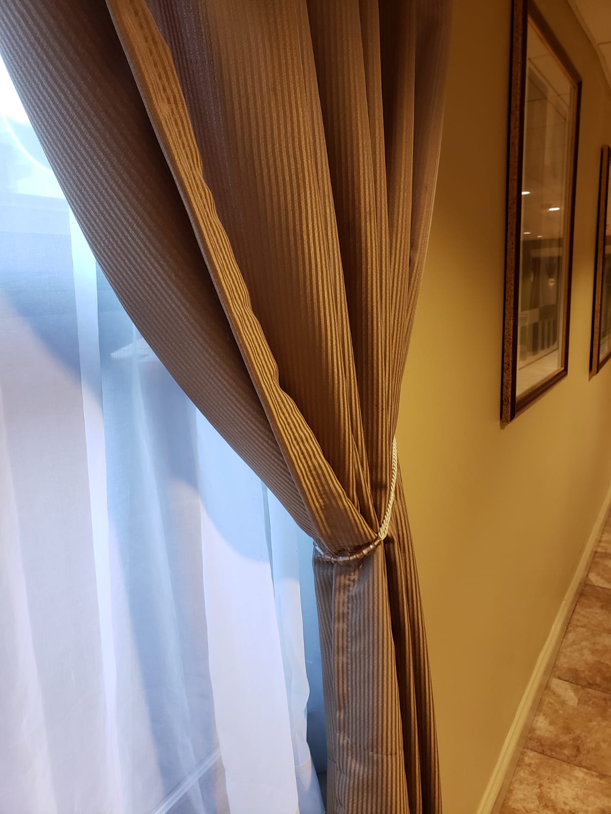 Beautiful Rope Curtain and Drapery Holdback Embellished with Glass Beads Tieback, 26" Spread (66cm), 3/16" (0.5cm) Thick (Style# RTB9920BEADED) Cream Ivory #A2 (Ivory / Cream) Set of 4 - DecoPro