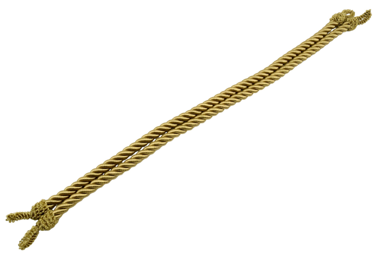 Beautifully Handcrafted Curtain and Drapery Decorative Rope Tieback, 19" Spread (48cm) (Style# RTBSPR19) Golden Beige #E16C (Dark Gold Beige) 1 Pair (Set of 2) - DecoPro