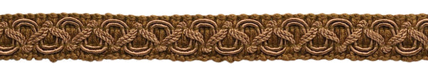 5 Yard Value Pack / 3/4 inch Basic Trim Decorative Scroll Gimp Braid / Style# 0075SGC Color: Brown - E03 (15 Ft / 4.6M)