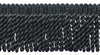 18 Yard Package / 3 Inch Long / Black Knitted Bullion Fringe Trim / Style# BFSCR3 / Color: K9 - Midnight's Embrace (15 Ft / 4.6 Meters)