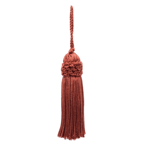 Set of 10 / Crown Head Chainette Tassel / 3 Inch Long with 2 Inch Loop / Basic Trim Collection / Style# CT03 Color: Dark Rust - K35
