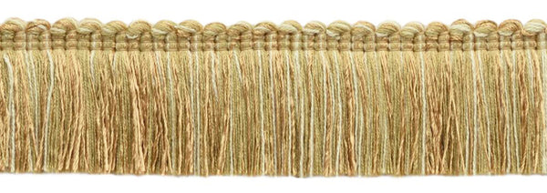 5 Yard Value Pack of Shell, Camel Beige, Oak Brown Duke Collection Brush Fringe 1 3/4 inch Long Style# 0175DKB Color: Barley - N04 (15 Ft / 4.6 Meters)