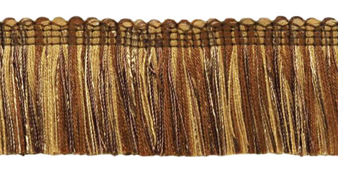 Brush Fringe Trim / 1 3/4 inch (45mm) / Style#: 0175HB / Color: D2A2 (Brown Ivory Cream) / Sold by the Yard