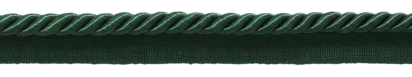 Medium 5/16 inch Basic Trim Lip Cord (Hunter Green), Sold by The Yard , Style# 0516S Color: HUNTER GREEN - G10 - DecoPro