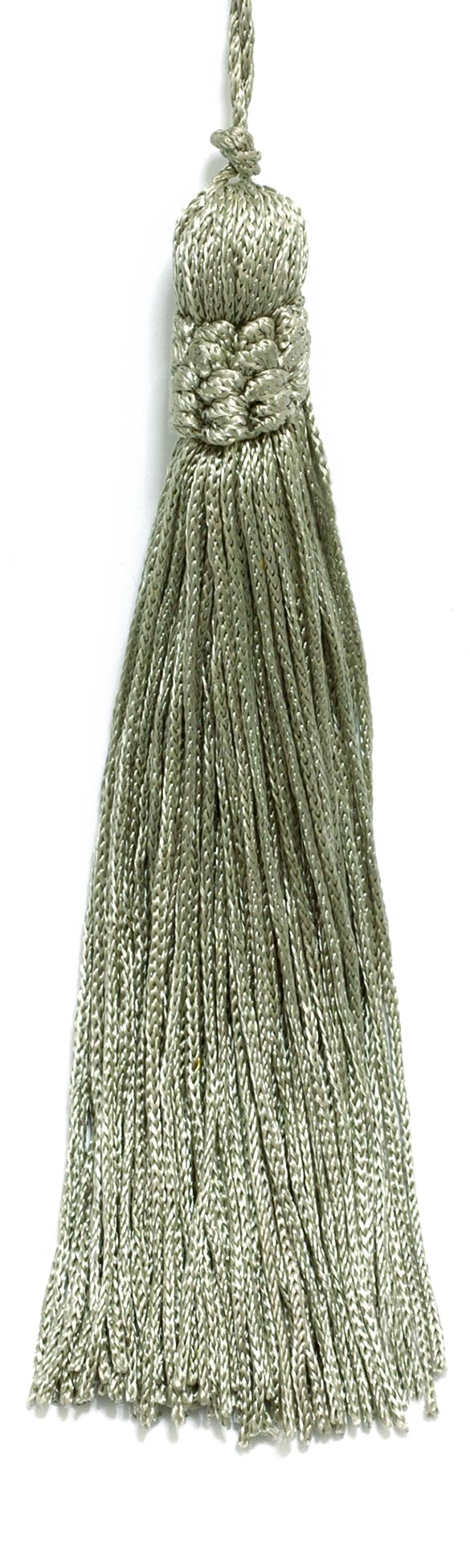 Set of 10 SEACREST Crown Head Chainette Tassel, 5.5 Inch Long with 1 Inch Loop, Basic Trim Collection Style# CT055 Color: SEACREST GREEN- G15 - DecoPro