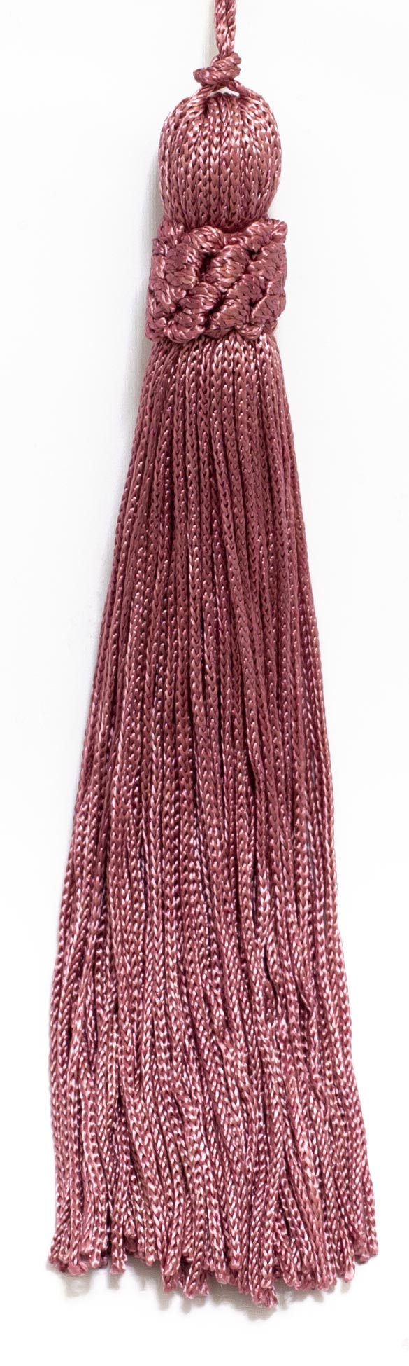 Set of 10 LIGHT ROSE Crown Head Chainette Tassel, 5.5 Inch Long with 1 Inch Loop, Basic Trim Collection Style# CT055 Color: LIGHT ROSE - K13 - DecoPro