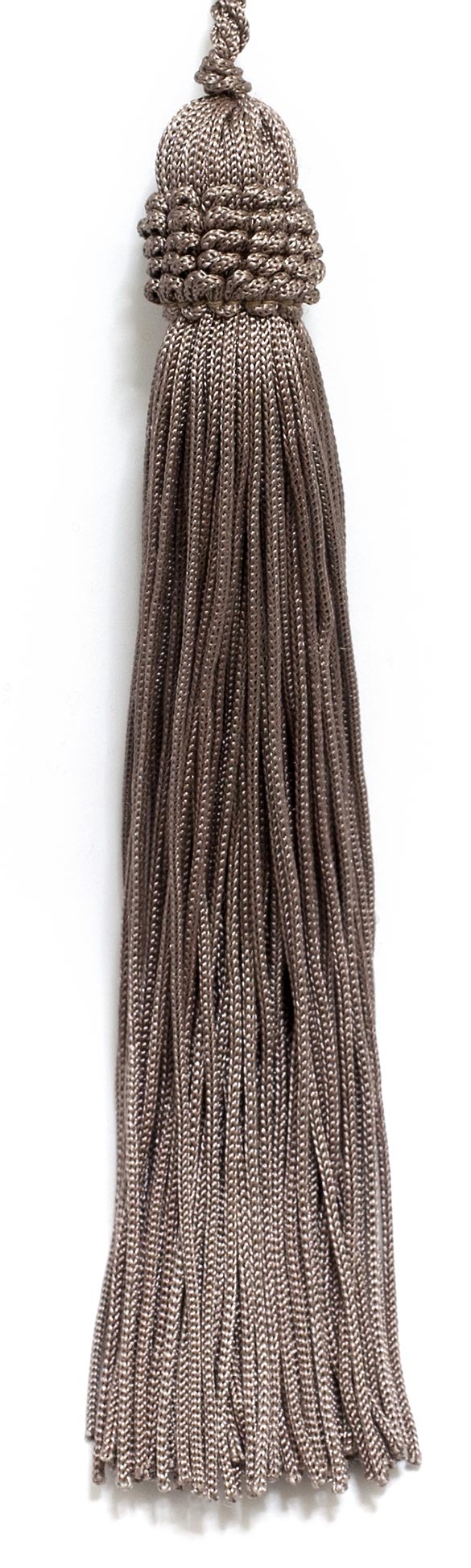 Set of 10 Taupe Crown Head Chainette Tassel, 5.5 Inch Long with 1 Inch Loop, Basic Trim Collection Style# CT055 Color: Taupe - B6 - DecoPro