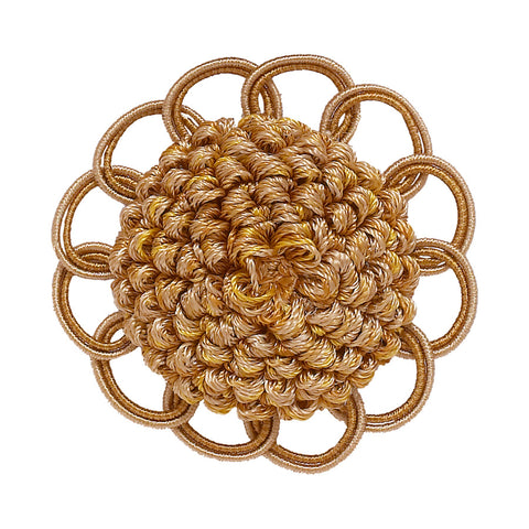 Decorative Rosette 2.5 inch , Two Tone Gold / Baroque Collection Style# BR Color: GOLD MEDLEY - 8633