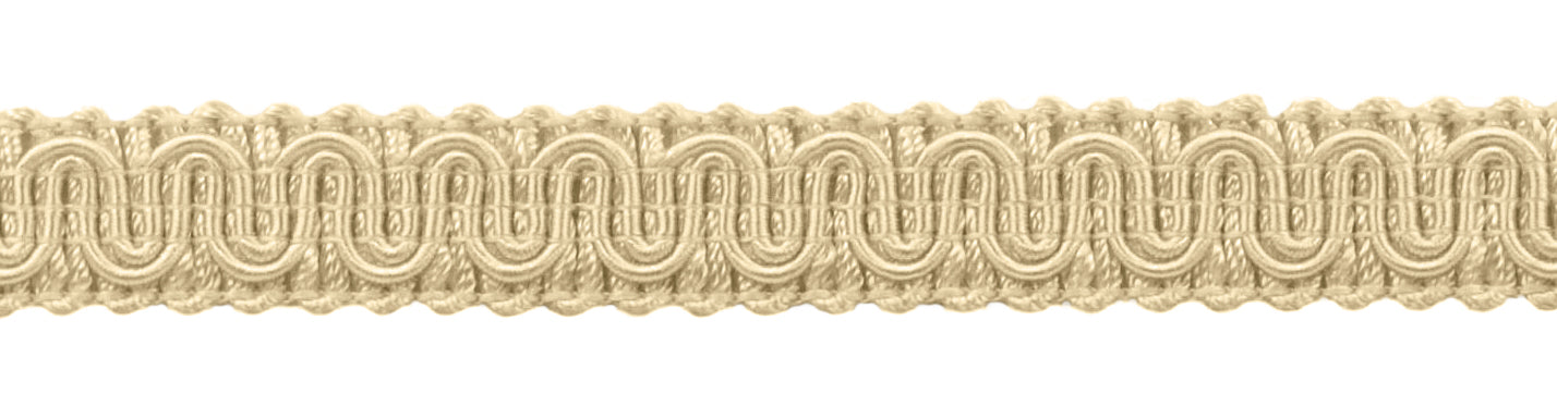 SWATCH of Style: 0058SG Color: A2 - 5/8" (1.5cm) Basic Solid Collection Scroll Gimp Braid Trim, Cream Ivory (Ivory / Cream) | To order search "0058SG A2" on www.TrimDepot.com - DecoPro