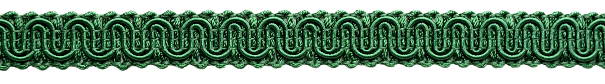 DÉCOPRO 5/8" (1.5cm) Basic Solid Collection Scroll Gimp Braid Trim # 0058SG, Dark Emerald Green #G10 (Dark Green) | Sold By The Yard (36"/3 ft/0.9m) - DecoPro