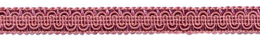 SWATCH of Style: 0058SG Color: K13 - 5/8" (1.5cm) Basic Solid Collection Scroll Gimp Braid Trim, Dusty Rose Pink (Light Rose Pink) | To order search "0058SG K13" on www.TrimDepot.com - DecoPro