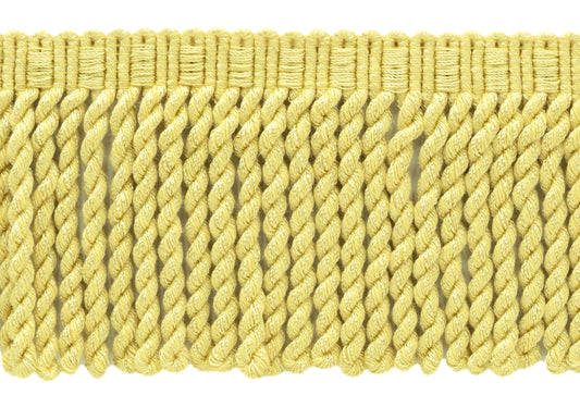 SWATCH of Style: BFMLT4 Color: P94 - 4" (10cm) Decorative Bullion Fringe Trim with Fancy Knitted Gimp Header, Blonde Gold (Light Gold, Yellow Gold) | To order search "BFMLT4 P94" on www.TrimDepot.com - DecoPro