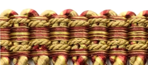 DÉCOPRO 6" (15cm) Decorative Bullion Fringe Trim with Fancy Woven Gimp Header # BFMLT6WVN, Bistro Beige #PR02 (Golden Beige, Wine Red, Yellow Gold) | 18 Yards (54 ft/16.5m) - DecoPro