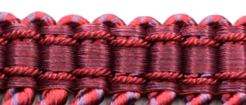 DÉCOPRO 6" (15cm) Decorative Bullion Fringe Trim with Fancy Woven Gimp Header # BFMLT6WVN, Wine Medley Purple #PR22 (Violet Purple, Blood Red) | 5 Yards (15 ft/4.5m) - DecoPro